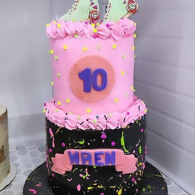 Neon Party Cake