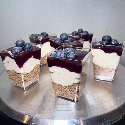 6 Mini Blueberry Cheese Cake Cups