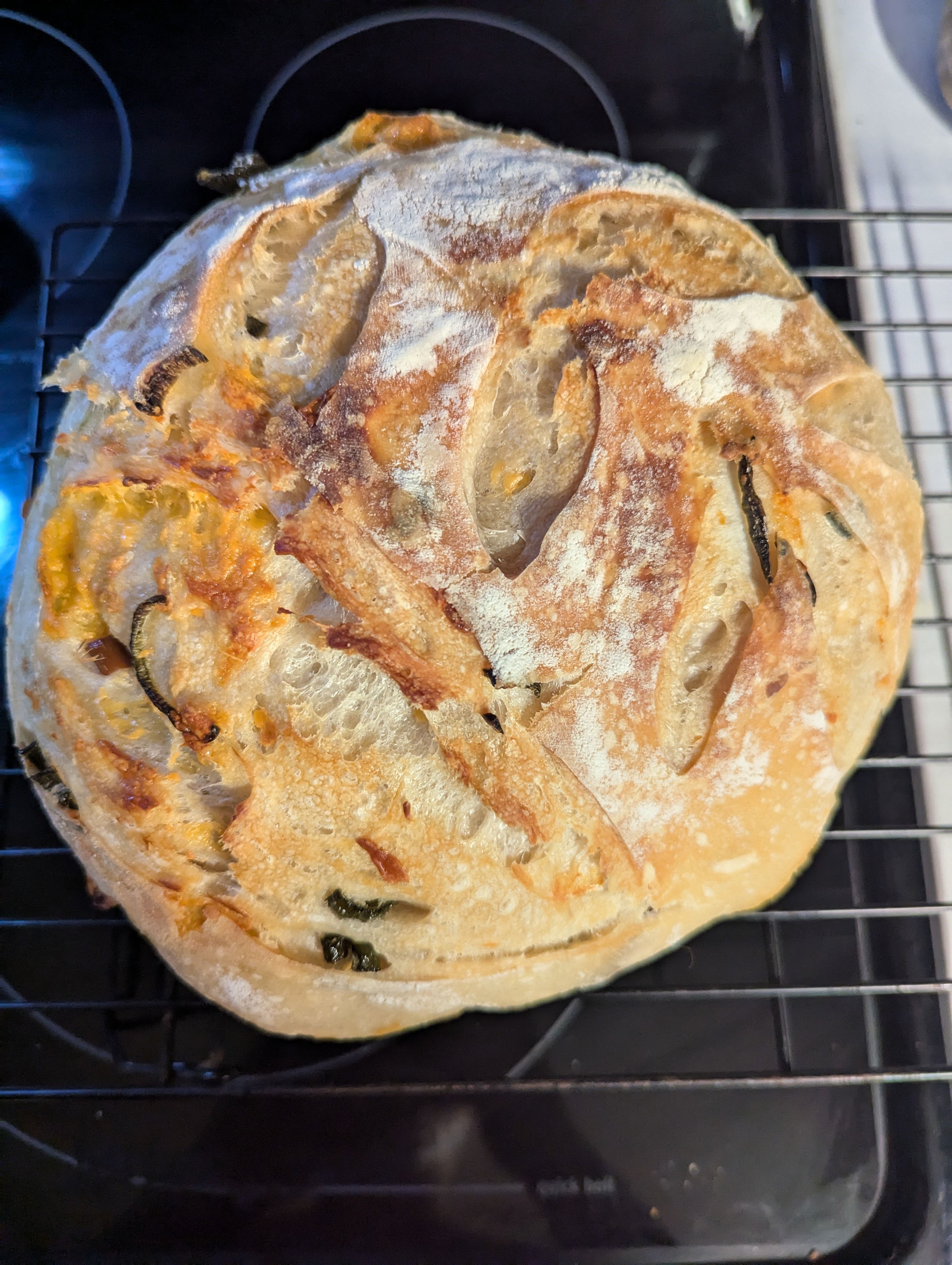 Jalapeño Cheddar Sourdough Boule 