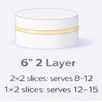6” 2 Layer Cake 