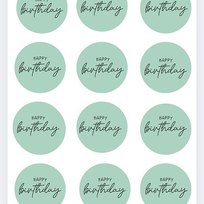 4” Pre- Printed Cupcake / Treat Circles 