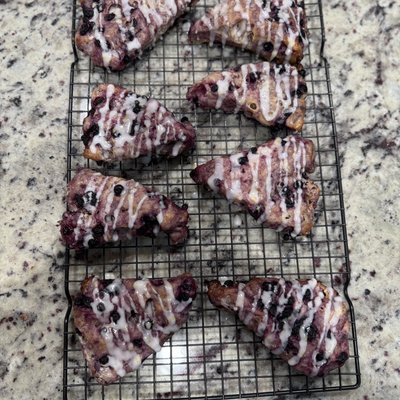Blueberry Lemon Scone - With Almond Lemon glaze 