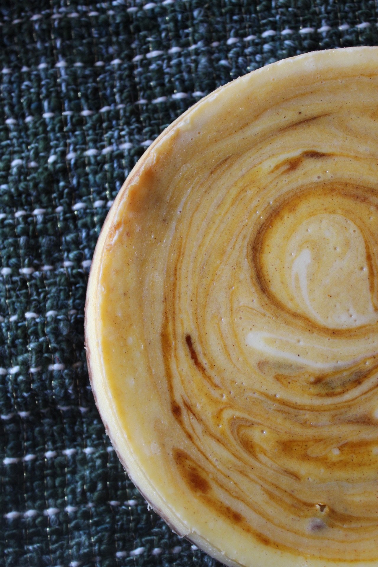 New York Style Cheesecake With Pumpkin Swirl