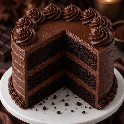 Dark Cocoa Indulgence Cake 🍫✨