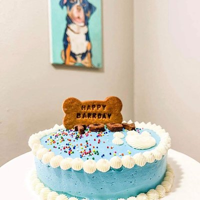 Pawfect Barkday Cake