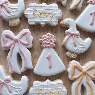 Custom Decorated Sugar Cookies “Silly Goose” 4 Designs