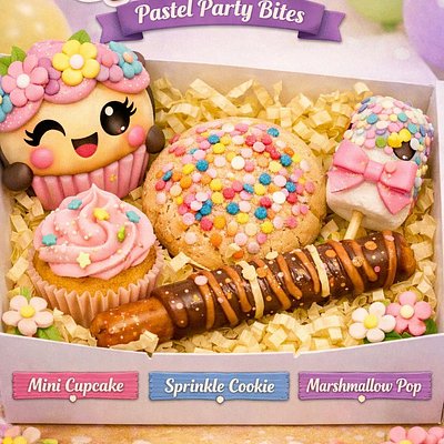 
🧁 Sprinklette’s Pastel Party Bites