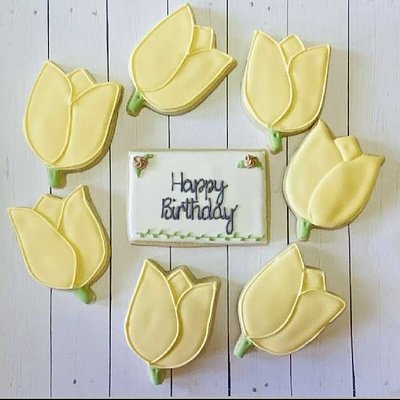 Birthday Package Yellow Tulips 