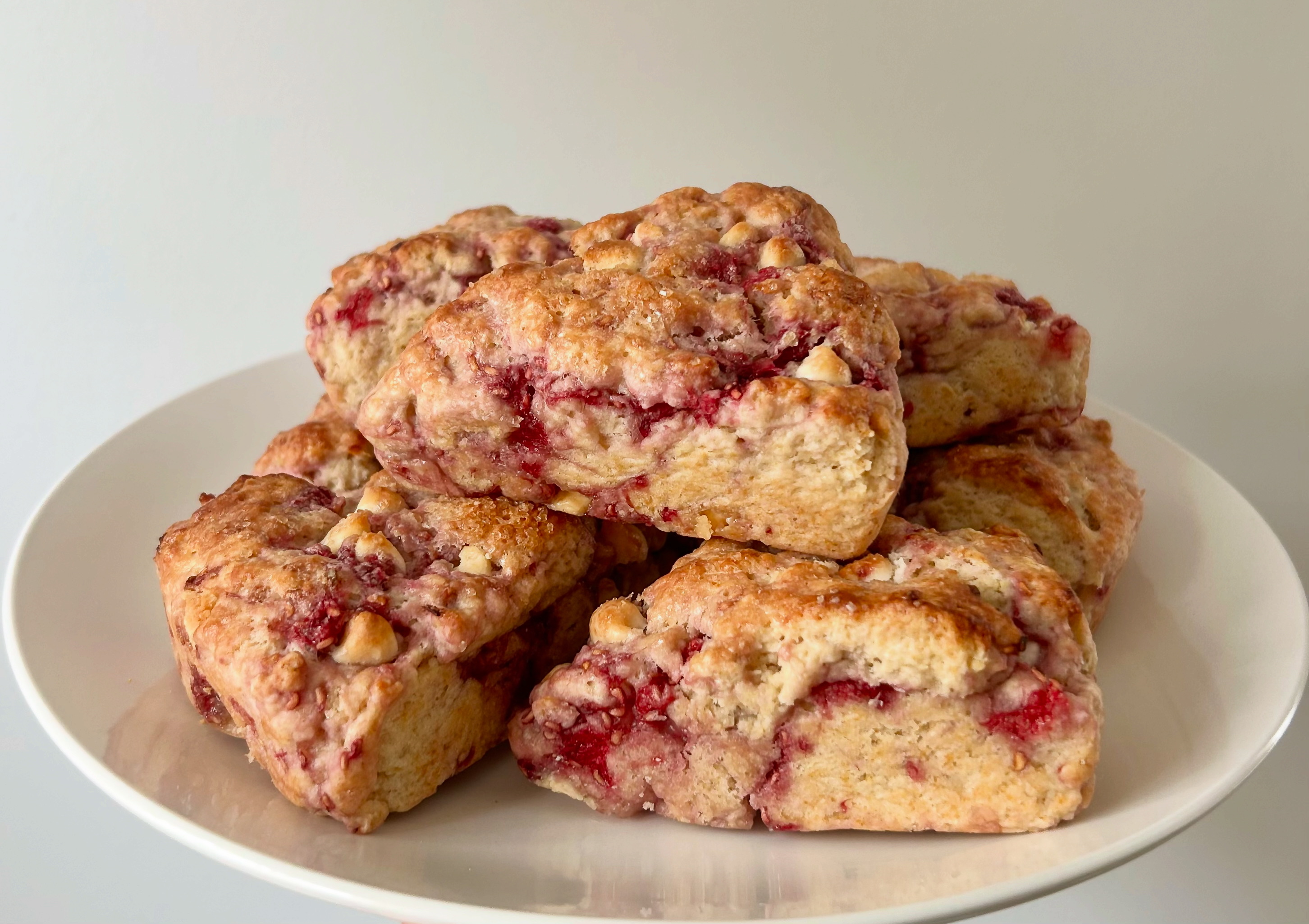 Sourdough White Chocolate Raspberry Scones- 4 Pack