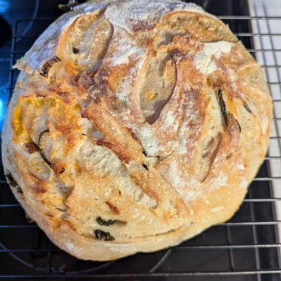 Jalapeño Cheddar Sourdough Boule 