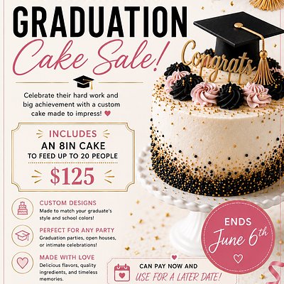 Graduation Cake Sale