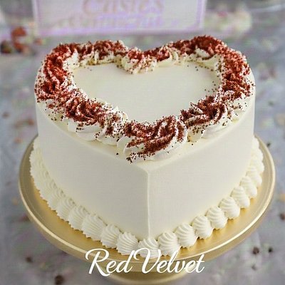 Red Velvet Heart Cake