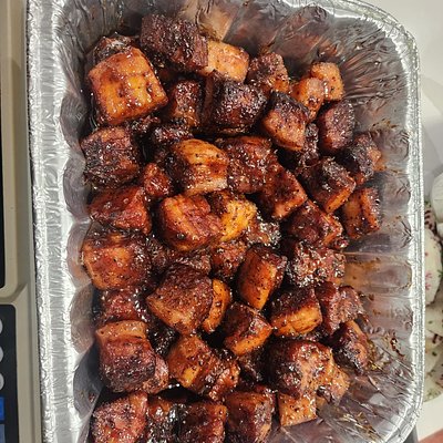 Smoked Pork Belly Burnt Ends (per LB)