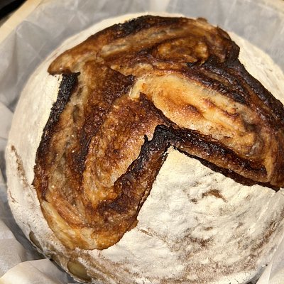 Cinnamon Sugar Swirl Sourdough Artisan Loaf 