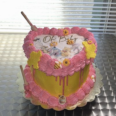 7 Inch Burn Heart Cake