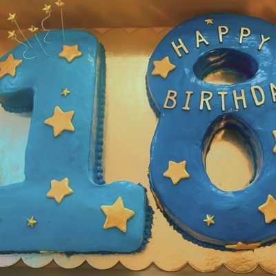 Number Shaped Cakes(Full Iced)Double & Single Numbers 