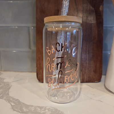 Glass Cup (Back To Home-school)