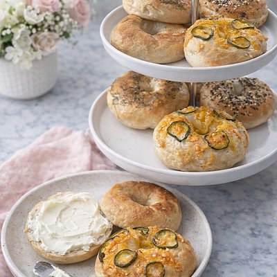 DOZEN Sourdough Bagels 
