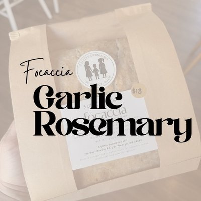 Focaccia - Garlic Rosemary