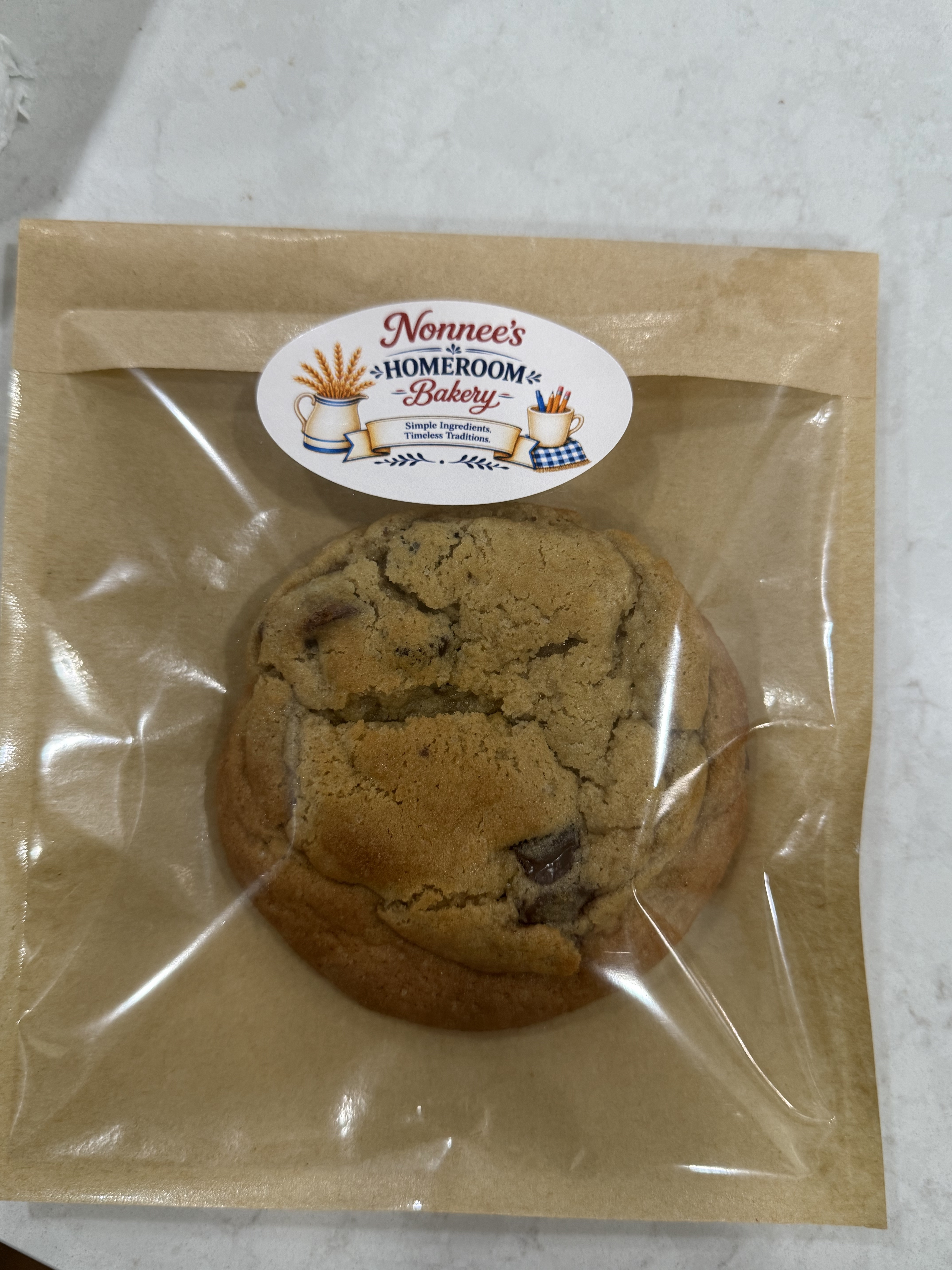 The Homeroom 12 Box ~ The Same Beloved Recipe As The Valedictorian™ Chocolate Chip Cookie Thoughtfully Sized For Sharing. Because The Sweetest Memories Are Made Around The Table. 12 Cookies Per Box