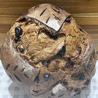 Double Chocolate Cherry Sourdough Boule