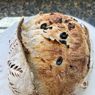 Olive + Roasted Garlic Sourdough Loaf or Boule