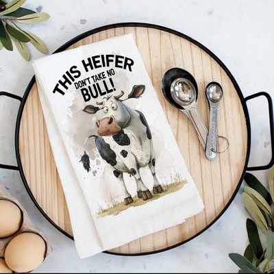 This Heifer Takes No Bull Handmade Kitchen Towels