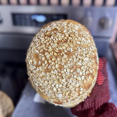 Honey Oat Sourdough Bread 