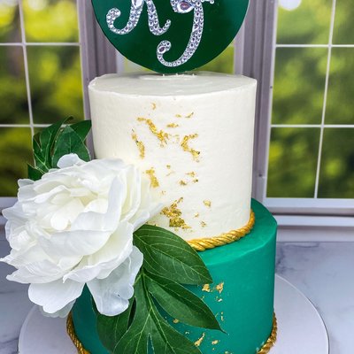 Tiered 7 Inch, 5 Inch Cake, 2 Layer, Serves 20