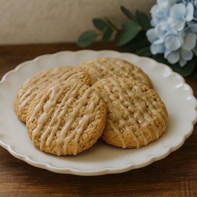 Glazed Spiced Oatmeal Cookies