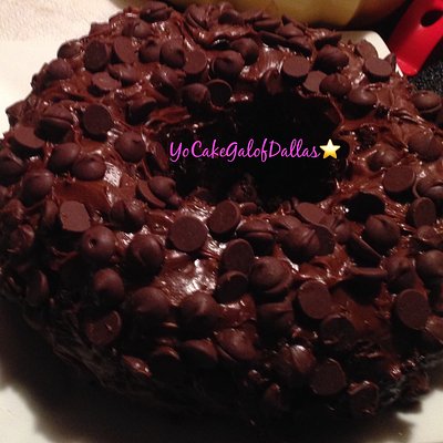 Double Chocolate Fudge Cake homemade chocolate  Ganache 