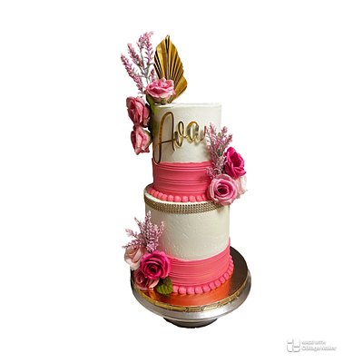 Custom tier Cake 5” X 8” Servings 40