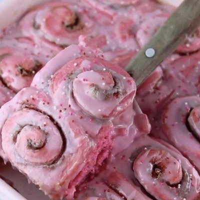 Pink Cinnamon Rolls