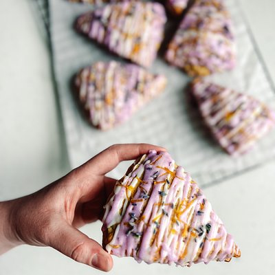 Lavender Lemon Sourdough Scones (3)