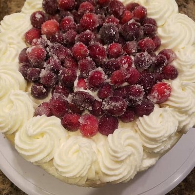 White Chocolate Cranberry Cheesecake