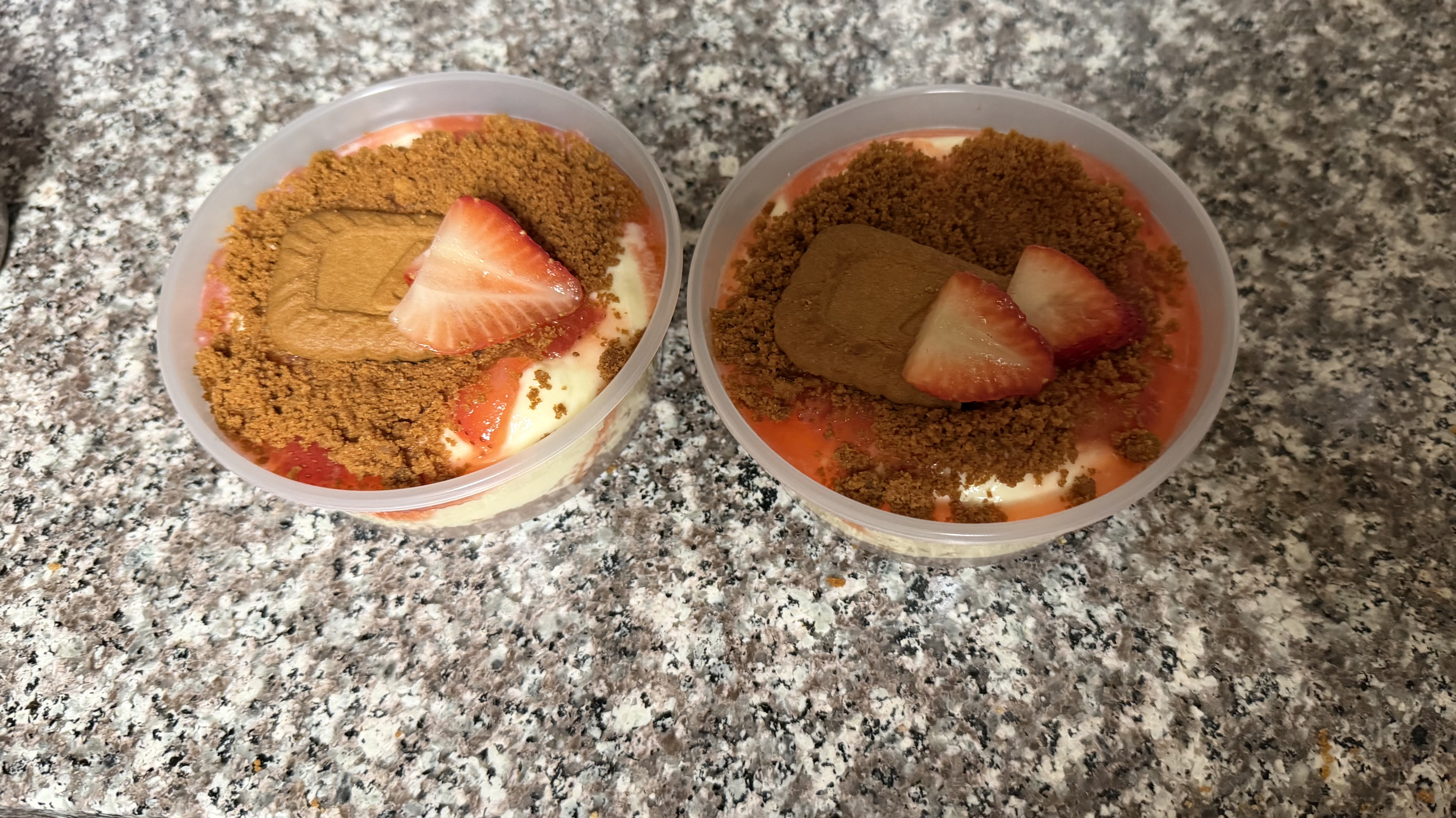 Strawberry/ Biscoff Cheesecake Cups