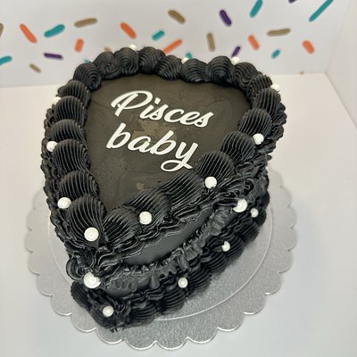 6” Vintage Heart Cake Serves 10-12 People