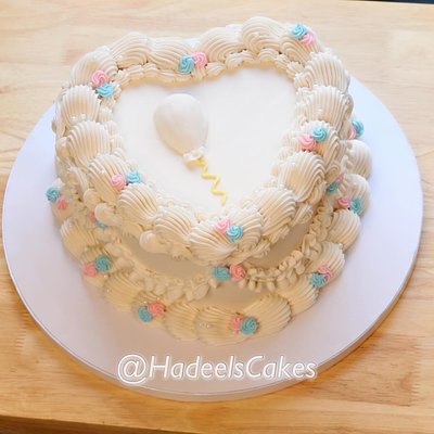 Vintage Heart Cake 