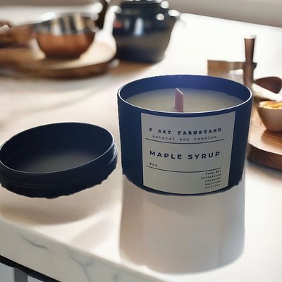 Wood Wick Soy Candle(Maple Syrup)