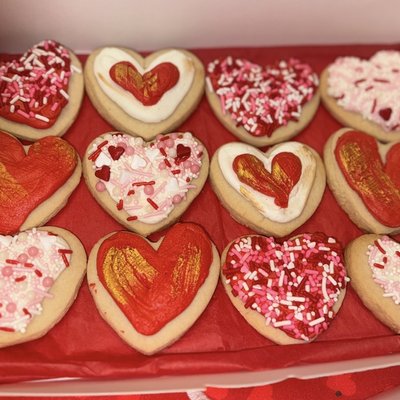 Valentines Day cookies (buttercream Iced) 