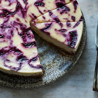 Blackberry Swirl Cheesecake