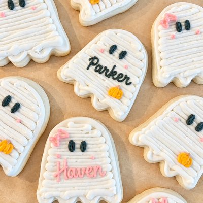 Personalized Ghost Sugar Cookie 