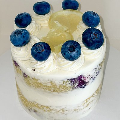 Blueberry Lemon Dessert Cake 🍋🫐