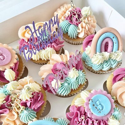 Kid Themes Decorated Cupcakes