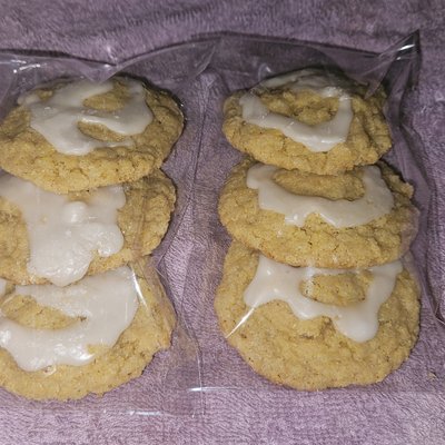 6 Cornbread Cookies W/ Honey Glaze