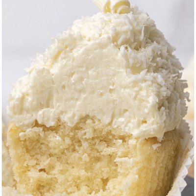 Sour Cream Coconut Cupcakes 