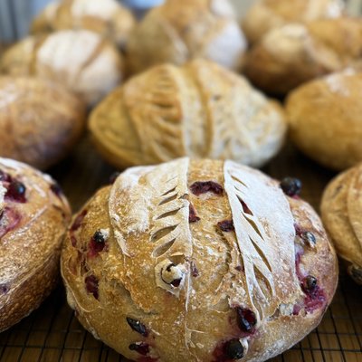 Blueberry Lemon Zest Sourdough Bread