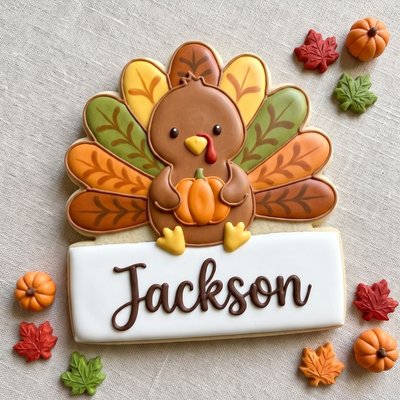Personalized Thanksgiving Cookie