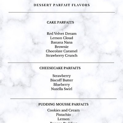 A La Carte Pudding Mousse Parfait