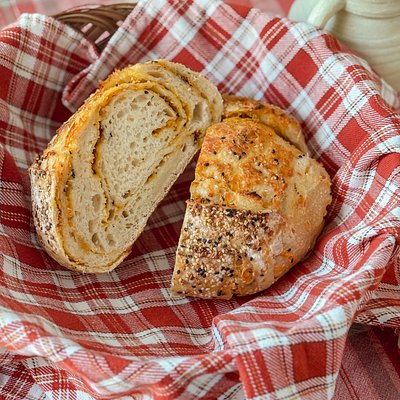 Everything Bagel Cheddar Sourdough Loaf